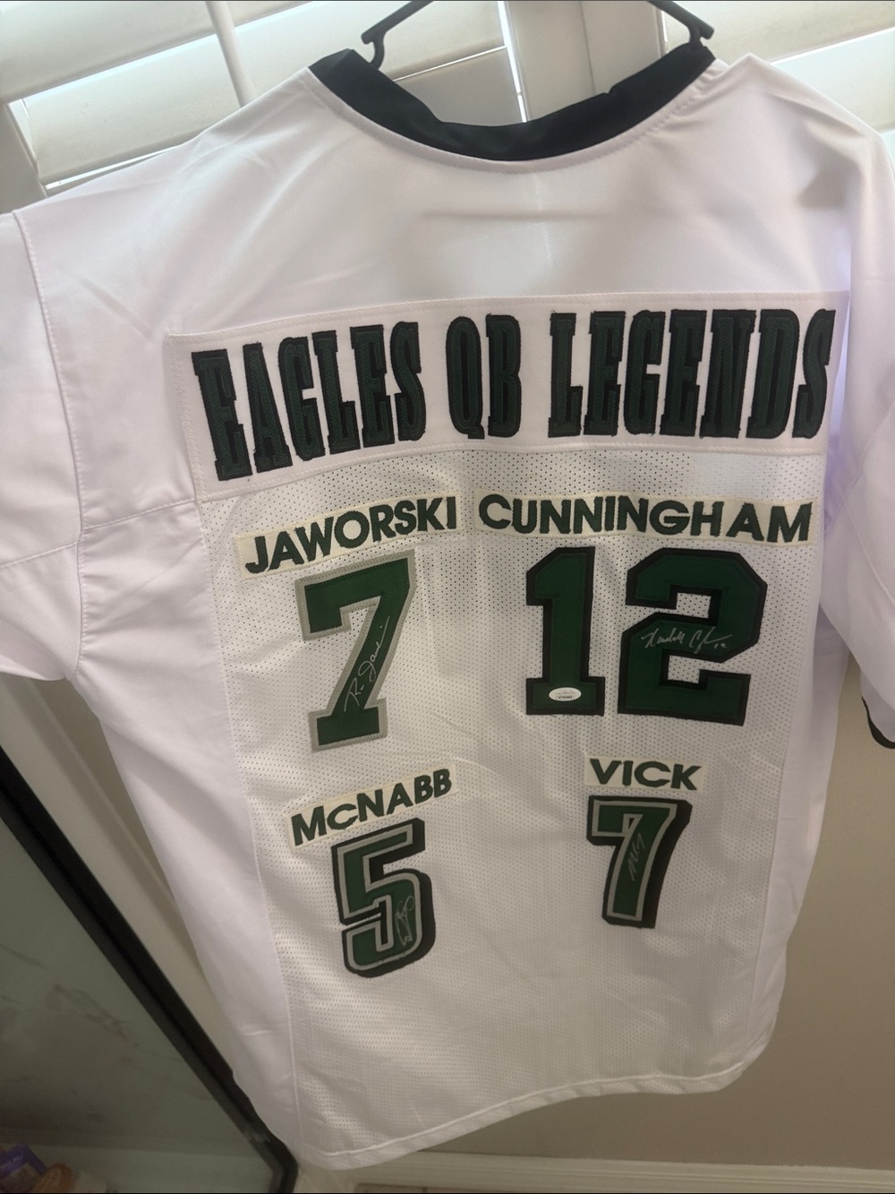 Eagles QB Legends White & Green Football Jersey